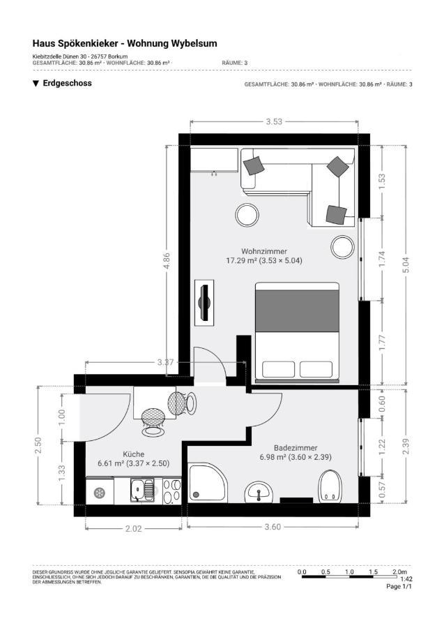 Haus Spoekenkieker Wybelsum Apartment Borkum Luaran gambar